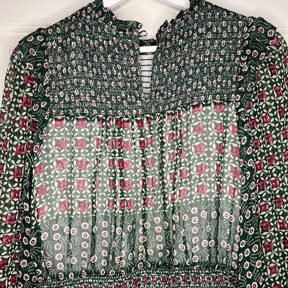 Anthropologie Rhiannon Floral Mini Dress size XS Anthropologie Women Boho Style - Picture 6 of 8